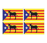 Supstick Lot de 4 Autocollants Stickers Drapeau de région française Catalan Format 6x4cm