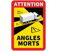 Supstick Lot de 6 Autocollants Angles Morts spécial pour Les Véhicules Lourds - Autocollants Stickers Véhicule Attention Fabriqué en France