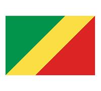 Supstick Lot de 8 Autocollants Stickers Drapeau de Pays Nation Congo-Brazzaville Format 3x2cm