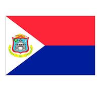 Supstick Lot de 8 Autocollants Stickers Drapeau de Pays Nation Le de Saint Martin Format 3x2cm