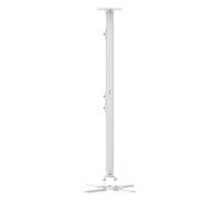 suptek Support Plafond Rotatif à 360° et Inclinable à 90°, Réglable De 780 à 1250 mm, pour Projecteurs Jusqu'à 13,6 kg - Blanc - PR05LW