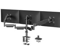 suptek Support Triple Écran, Bras Moniteur Réglage des Ressorts à Gaz pour 3 Ecrans de 17 à 32 Pouces avec Inclinaison, Pivot, Chaque Bras Supporte 10 kg, VESA 75/100mm,Management des Câbles (MD8003)