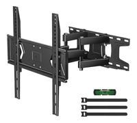 suptek Support TV Mural Orientable pour Téléviseurs de 32 à 60 Pouces, Support TV Réglable Pivotant et Inclinable, Double Bras Articulé Capacité Max 45kg, VESA Max 400 x 400 mm MA001
