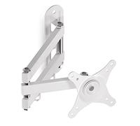 suptek Support TV Mural pour Moniteur et Télévision Plat/Incurvé de 13-32 Pouces, Rotation à 360° Inclinaison 20°, VESA 75x75 / 100x100mm jusqu'à 13 kg, Support Mural TV, Blanc, MA2720W