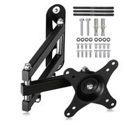 suptek Support TV Mural pour Moniteur et Télévision Plat/Incurvé de 15-32 Pouces, Rotation à 360° Inclinaison 20°, VESA 75x75 / 100x100mm jusqu'à 13 kg, Support Mural TV, Noir, MA2720