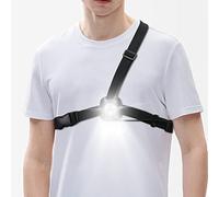 Suptig lumière de ceinture poitrine courante pour le camping, la randonnée, la course, le jogging, la marche, l'aventure en plein air batterie rechargeable intégrée(noir)