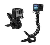 Suptig Mâchoires Flexibles - Support col de Cygne pour caméras d'action GoPro Hero 13/Hero 12/Hero 11/Hero 10/9/8/7/6/5/4 Session Hero 3+ Hero 3, DJI osmo, Akaso, Insta 360, Arlo Pro Arlo Go