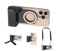 Suptig Poignée de déclencheur magnétique pour téléphone portable DSLR compatible avec iPhone et Android avec bouton d'obturation sans fil amovible, dispose d'une vis intégrée de 6,35 mm, d'un support