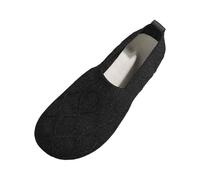 SUPTTING Chaussures tissées pour femme - Talon plat - Bout fermé - Espadrilles décontractées - Bohème - Respirantes - Légères - Dessus tissé - Chaussures de loisirs pour les balades en ville et la vie