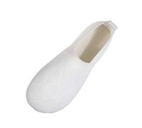 SUPTTING Chaussures tissées pour femme - Talon plat - Bout fermé - Espadrilles décontractées - Bohème - Respirantes - Légères - Dessus tissé - Chaussures de loisirs pour les balades en ville et la vie