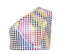 SUPTTING Haut unisexe, accrocheur, sans manches, léger, débardeur, futuriste, cyberpunk, effet irisé, motif géométrique, tenue de scène, tenue de carnaval, pour les spectacles sur scène