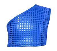 SUPTTING Haut unisexe, accrocheur, sans manches, léger, débardeur, futuriste, cyberpunk, effet irisé, motif géométrique, tenue de scène, tenue de carnaval, pour les spectacles sur scène