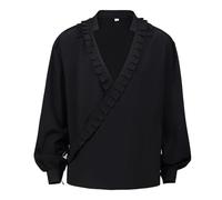 SUPTTING Kimono d'Halloween unisexe authentique confortable karaté - Fermeture enveloppante - Manches larges - Judogi Japonais Traditell - Veste d'arts martiaux - Couleur unie - Tissu en coton pour