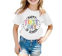 SUPTTING Mädchen T-shirt Motivshirt Kurzarm Rundhals Sommertop Lässig Camping, Niedlich Lustig Bequem Freizeitshirt Statement Oberteil für Zelten mit Familie | Sommerlager