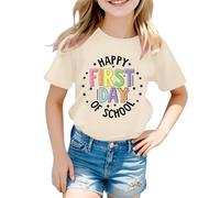SUPTTING Mädchen T-shirt Motivshirt Kurzarm Rundhals Sommertop Lässig Camping, Niedlich Lustig Bequem Freizeitshirt Statement Oberteil für Zelten mit Familie | Sommerlager