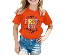 SUPTTING Mädchen T-shirt Motivshirt Kurzarm Rundhals Sommertop Lässig Camping, Niedlich Lustig Bequem Freizeitshirt Statement Oberteil für Zelten mit Familie | Sommerlager
