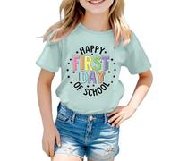 SUPTTING Mädchen T-shirt Motivshirt Kurzarm Rundhals Sommertop Lässig Camping, Niedlich Lustig Bequem Freizeitshirt Statement Oberteil für Zelten mit Familie | Sommerlager