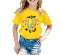 SUPTTING Mädchen T-shirt Motivshirt Kurzarm Rundhals Sommertop Lässig Camping, Niedlich Lustig Bequem Freizeitshirt Statement Oberteil für Zelten mit Familie | Sommerlager