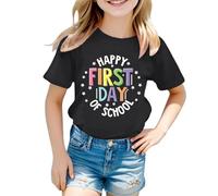 SUPTTING Mädchen T-shirt Motivshirt Kurzarm Rundhals Sommertop Lässig Camping, Niedlich Lustig Bequem Freizeitshirt Statement Oberteil für Zelten mit Familie | Sommerlager