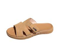 SUPTTING Sandales compensées confortables et élégantes pour femme - Style bohème - Talon compensé haut - Sangle de cheville - Semelle en liège - Sandales d'été pour fête dans le jardin - Balade en