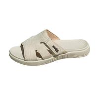 SUPTTING Sandales compensées confortables et élégantes pour femme - Style bohème - Talon compensé haut - Sangle à bride - Semelle en liège - Sandales d'été pour fête dans le jardin - Balade en ville