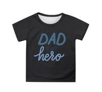 SUPTTING T-shirt pour enfant avec imprimé « DAD is My Hero » - Pour garçons et filles - Cadeau de fête des pères