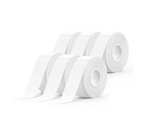SUPVAN E10 Lot de 6 paquets de papier d'étiquetage adapté pour étiqueteuse - 1,5 cm x 50 cm - Laminé thermique - Imperméable - Adhésif multifonction