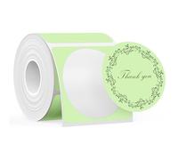 SUPVAN KATASYMBOL T50M Pro Étiquettes Thermiques Autocollantes Imperméables, φ 50 mm, 140 Pièces/Rouleau, Noir sur Vert