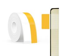SUPVAN KATASYMBOL T50M Pro Étiquettes Thermiques Autocollantes Imperméables, 25 mm x 13 mm + 15 mm, 100 Pièces/Rouleau, Noir sur Jaune