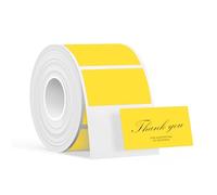 SUPVAN KATASYMBOL T50M Pro Étiquettes Thermiques Autocollantes Imperméables, 50 mm x 30 mm, 250 Pièces/Rouleau, Noir sur Jaune