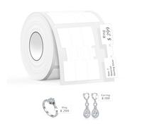 SUPVAN KATASYMBOL T50M Pro Étiquettes Thermiques Autocollantes Imperméables, Étiquette pour bijoux, 12 mm x 53 mm, 520 Pièces/Rouleau, Noir sur Blanc