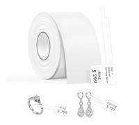 SUPVAN KATASYMBOL T50M Pro Étiquettes Thermiques Autocollantes Imperméables, Étiquette pour bijoux, 30mm x 25mm + 70 mm, 75 Pièces/Rouleau, Noir sur Blanc