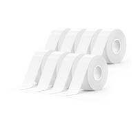 SUPVAN Lot de 8 rouleaux de ruban adhésif pour étiqueteuse E10 et E11, 15 mm × 6 m, étanche, résistant à l'huile, sans danger pour les enfants, durable, détection automatique, noir sur blanc