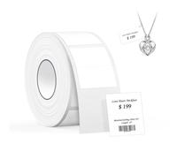 SUPVAN Série T50M Ruban d'Étiquettes, Étiquette Bijou 30mm×25mm+70mm, Blanc