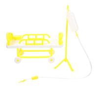 SUPVOX 1 Ensemble de Lit D'hôpital Miniature, Jeu de Docteur en Plastique, Accessoires D'hôpital Éducatifs pour Maison de Poupée, Jeu de Rôle Et Décoration de Maison Miniature