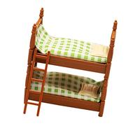 SUPVOX 1 Ensemble De Lit Double pour Maison De Poupée Lit Superposé Miniature Modèle De Mini Meubles pour Poupée Mini Lit Lits Superposés Jumeaux Mini Ornement Bibliothèque