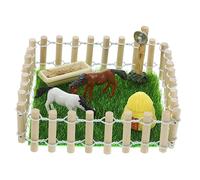SUPVOX 1 Ensemble Hippodrome De La Maison De Poupée Modèle Réduit De Haras Modèle Réaliste D'écurie pour Chevaux Petite Écurie Modèle De Mini Maison De Ranch Écurie Modèle Hobby Plastique