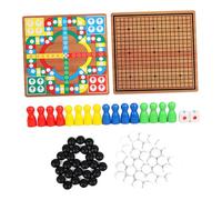 SUPVOX 1 Ensemble Jeu de Société Bois Multifonction Échecs Volants et Cinq à Suite Éducatif pour Familles