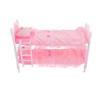 SUPVOX 1 Lit Mezzanine pour Maison de poupée Mini lit superposé pour la décoration de la Chambre d'une Maison de poupée - Accessoire pour Chambre de Miniature. Comprend oreillers et Matelas.