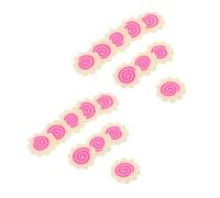 SUPVOX 1 Paquet De Fausses Décorations Alimentaires Japonaises : Petites Décorations en Argile - Tranches De Breloques Narutomaki - Rouleau De Poisson À Plat pour Nail Art en Résine,
