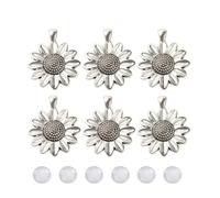 SUPVOX 10 Ensembles Supports de Cabochon Fleur Vintage en Alliage pour DIY Bijoux Plateau de Pendentif Compatible Colliers Boucles D’oreilles et Bracelets Accessoires Créatifs