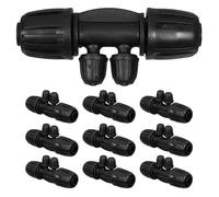 SUPVOX 10 pcs Raccords de Système d’Irrigation Goutte-à-Goutte 4 Voies - Connecteurs Barbelés pour Tuyaux de Jardinage - Accessoires de Tuyauterie