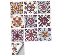 SUPVOX 10 Pièces Autocollants de Carrelage Imperméables Lot de Stickers de Sol pour Cuisine de Bain Faciles à Décoller à Coller Décorations DIY pour Escaliers