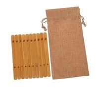 SUPVOX 10 Pièces Bâtons de Divination Chinois Vintage Accessoires de Pratique Bouddhiste pour Prédiction Spirituelle et Feng Shui Outils de Culture Traditionnelle Chinoise avec Sac de