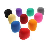 SUPVOX 10 pièces Bonnette Micro Mousse Colorée Pare Brise Microphone Protection Éponge Vent pour Ktv Conférence Interview Scène