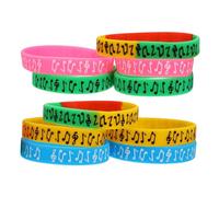 SUPVOX 10 pièces Bracelets Silicone Musique Notes Musicales Confortables pour Festivals et Concerts Bracelets Décoratifs Colorés pour Événements et Célébrations
