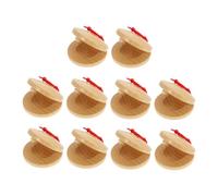 SUPVOX 10 Pièces Castagnettes à Doigts Instruments De Musique Préscolaire Castagnettes Enfants Jouets De Castagnettes Jouets D'instruments De Musique Castagnettes Musicales en Bois Kaki