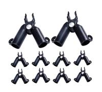 SUPVOX 10 Pièces Connecteurs de Piquets de Jardinage Réglables Acier Lot de Clips A Type pour Treillis et Support de Plantes Accessoires Pratiques pour Culture Jardinage