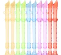 SUPVOX 10 Pièces Éducation Précoce Des Enfants Transparent Petite Flûte Enfant Mini Mini Flûte En Plastique 6 Trous 6 Trous Pour Enfants Musique Petite Clarinette