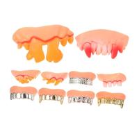 SUPVOX 10 Pièces Fausse Dent pour Halloween et Cosplay Accessoire de Fête et Réutilisable Dents de Vampire et Autres Styles Aléatoires